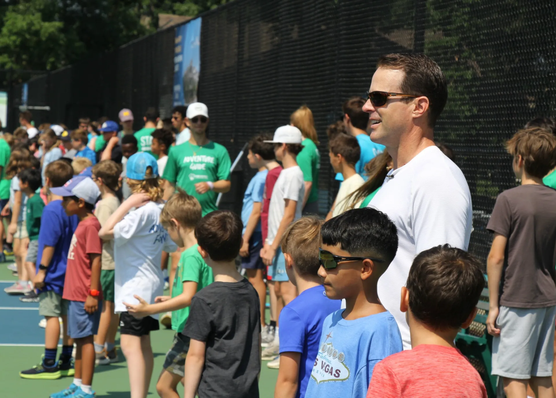 Pickleball Coach and Kids at Worlds Largest Pickleball Lesson 2025