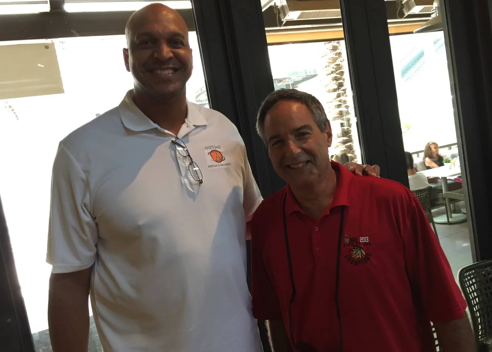 Mark Miller with basketball great Scotty Williams