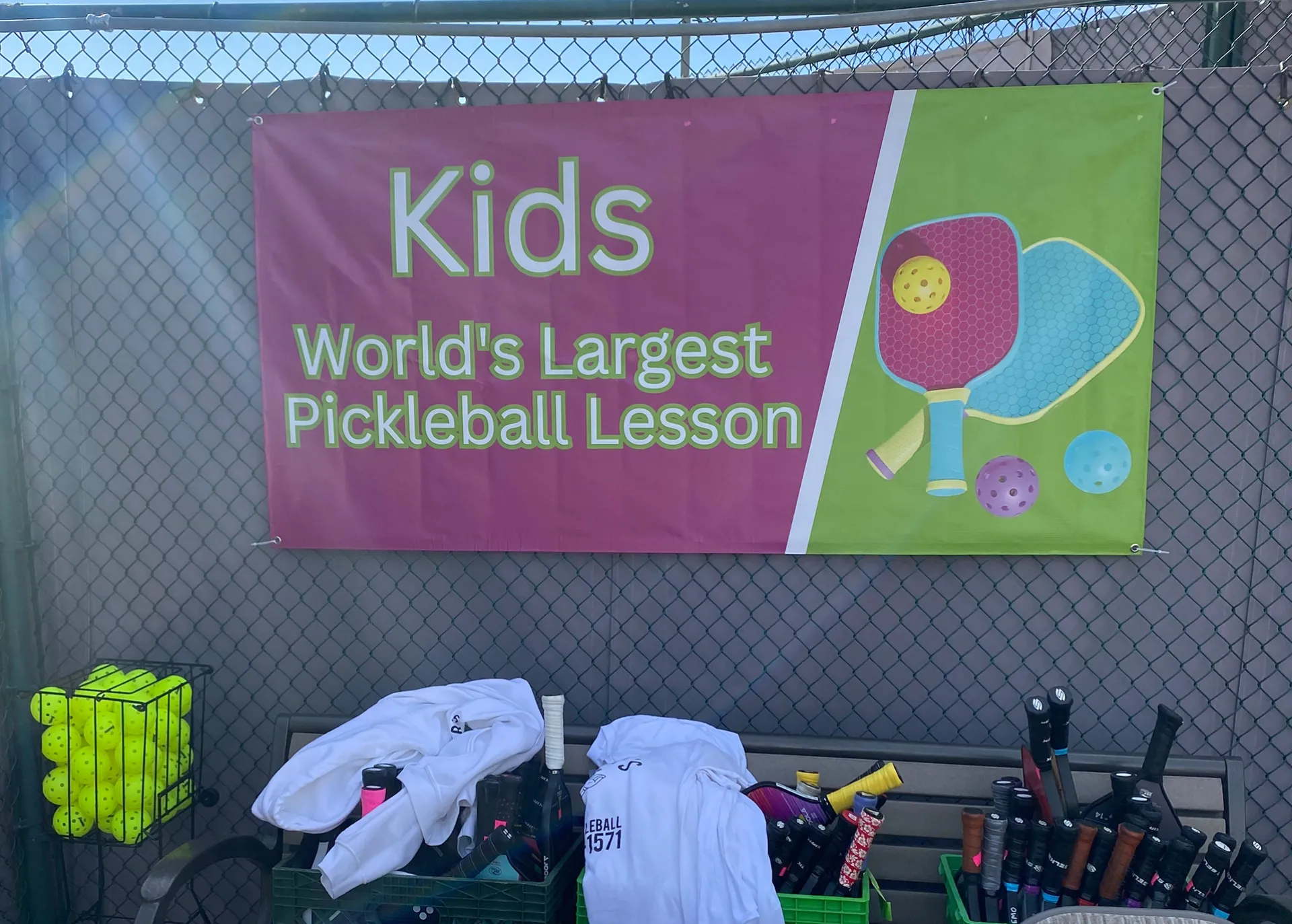 Worlds Largest Pickleball Lesson Registration Area