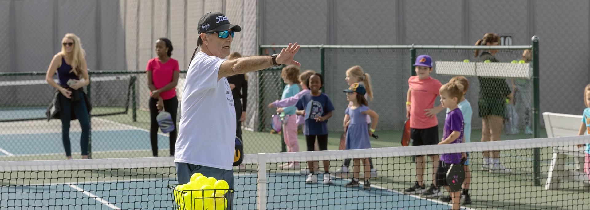 Mark Miller at tennis program